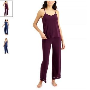 Alfani pajama set in small and medium color maroon.